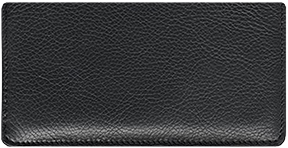 Black Leather Checkbook Cover