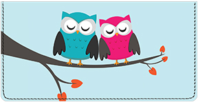 Whimsical Owls Checkbook Cover