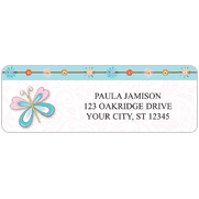 Blue Butterfly Address Labels